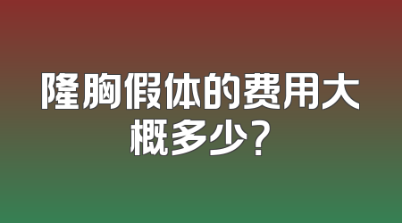 隆胸假体的费用大概多少？