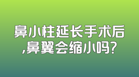 鼻小柱延长手术后，鼻翼会缩小吗？