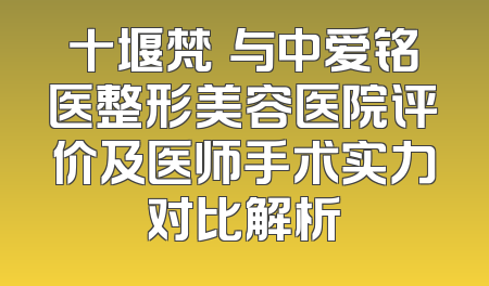 十堰梵媞与中爱铭医整形美容医院评价及医师手术实力对比解析