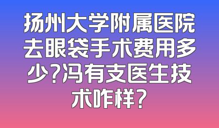 扬州大学附属医院去眼袋手术费用多少？冯有支医生技术咋样？