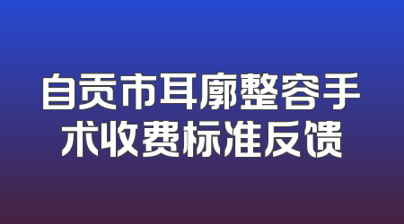 自贡市耳廓整容手术收费标准反馈
