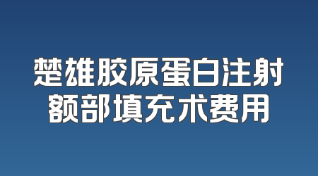 楚雄胶原蛋白注射额部填充术费用