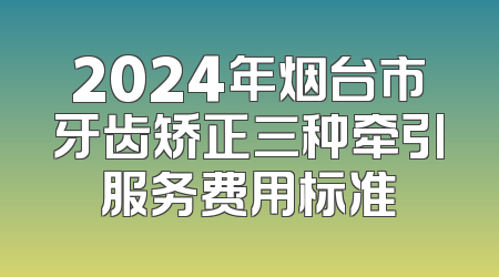 2024年烟台市牙齿矫正三种牵引服务费用标准