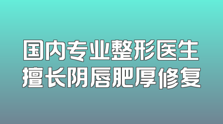 国内专业整形医生擅长阴唇肥厚修复