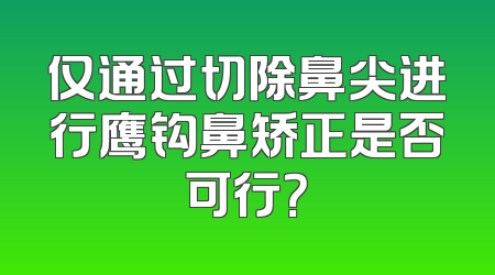 仅通过切除鼻尖进行鹰钩鼻矫正是否可行？