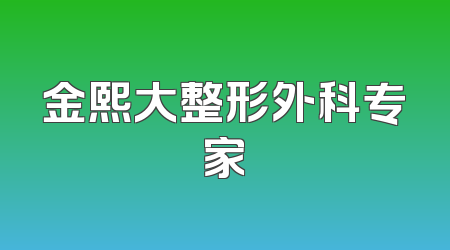 金熙大整形外科专家