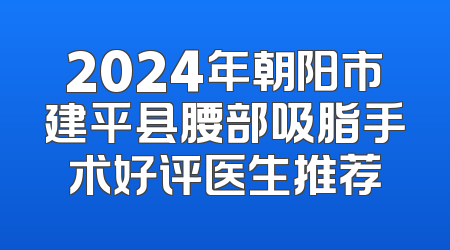 2024年朝阳市建平县腰部吸脂手术好评医生推荐