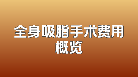 全身吸脂手术费用概览