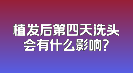 植发后第四天洗头会有什么影响？