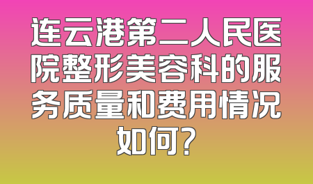 连云港第二人民医院整形美容科的服务质量和费用情况如何？
