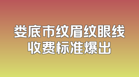 娄底市纹眉纹眼线收费标准爆出