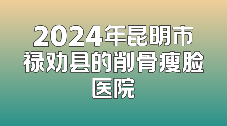 2024年昆明市禄劝县的削骨瘦脸医院
