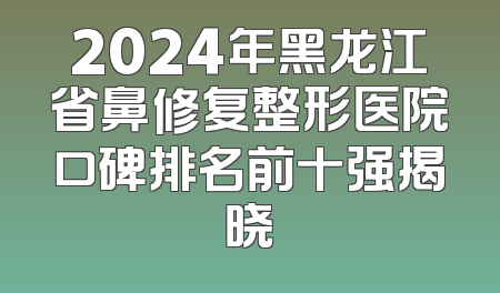 2024年黑龙江省鼻修复整形医院口碑排名前十强揭晓