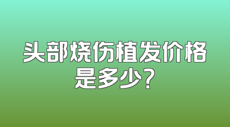 头部烧伤植发价格是多少？