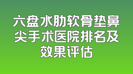 六盘水肋软骨垫鼻尖手术医院排名及效果评估
