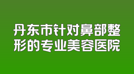 丹东市针对鼻部整形的专业美容医院
