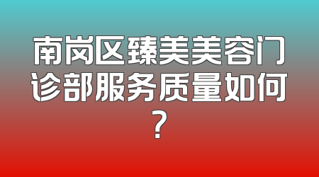 南岗区臻美美容门诊部服务质量如何？