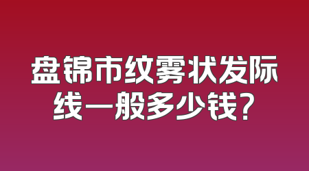 盘锦市纹雾状发际线一般多少钱？