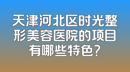 天津河北区时光整形美容医院的项目有哪些特色？