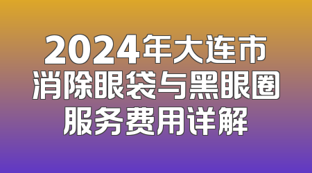 2024年大连市消除眼袋与黑眼圈服务费用详解