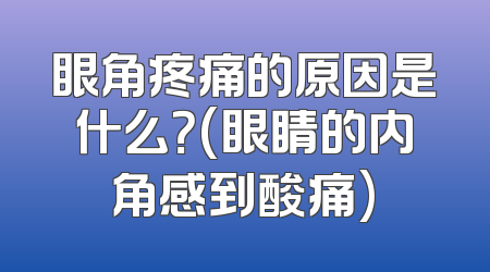 眼角疼痛的原因是什么？(眼睛的内角感到酸痛)