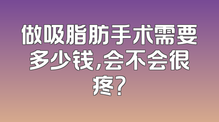 做吸脂肪手术需要多少钱，会不会很疼？