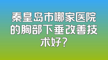 秦皇岛市哪家医院的胸部下垂改善技术好？