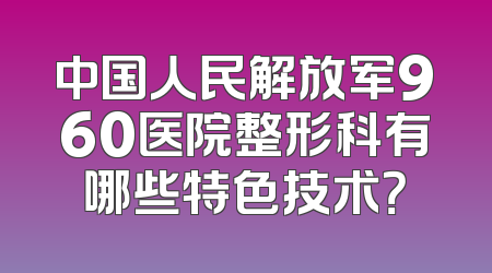 中国人民解放军960医院整形科有哪些特色技术？