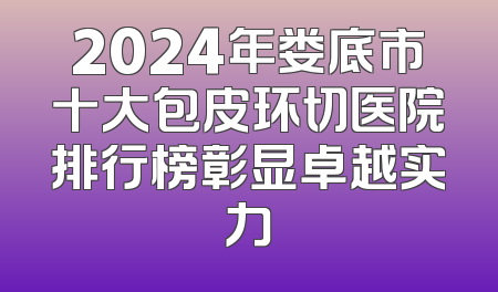 2024年娄底市十大包皮环切医院排行榜彰显卓越实力