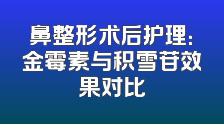 鼻整形术后护理：金霉素与积雪苷效果对比