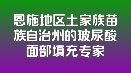 恩施地区土家族苗族自治州的玻尿酸面部填充专家