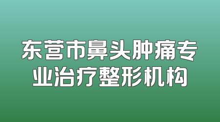 东营市鼻头肿痛专业治疗整形机构