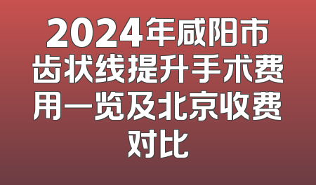 2024年咸阳市齿状线提升手术费用一览及北京收费对比