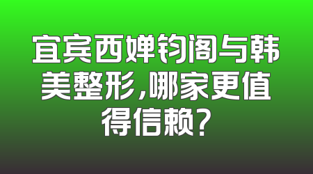 宜宾西婵钧阁与韩美整形，哪家更值得信赖？