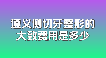 遵义侧切牙整形的大致费用是多少