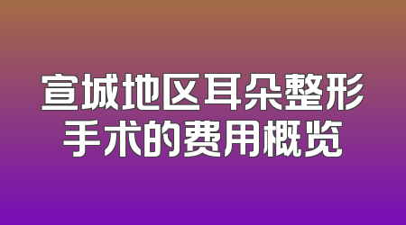 宣城地区耳朵整形手术的费用概览