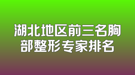 湖北地区前三名胸部整形专家排名