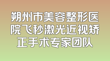 朔州市美容整形医院飞秒激光近视矫正手术专家团队