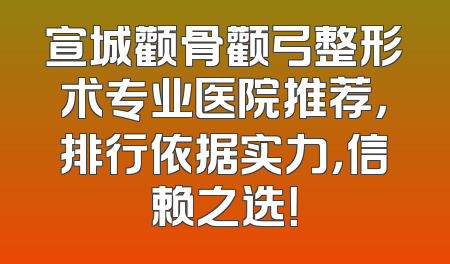 宣城颧骨颧弓整形术专业医院推荐，排行依据实力，信赖之选！