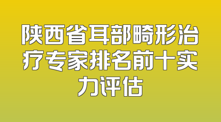 陕西省耳部畸形治疗专家排名前十实力评估