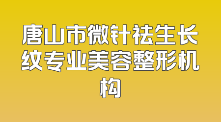 唐山市微针祛生长纹专业美容整形机构