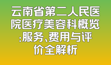 云南省第二人民医院医疗美容科概览：服务、费用与评价全解析