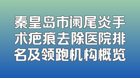 秦皇岛市阑尾炎手术疤痕去除医院排名及领跑机构概览