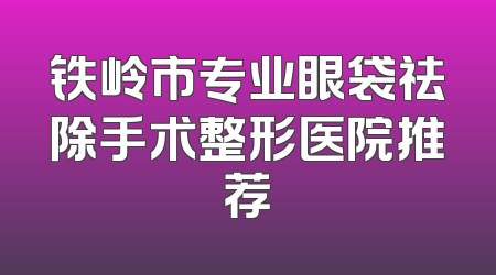 铁岭市专业眼袋祛除手术整形医院推荐