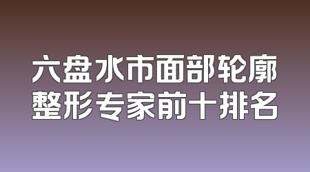 六盘水市面部轮廓整形专家前十排名