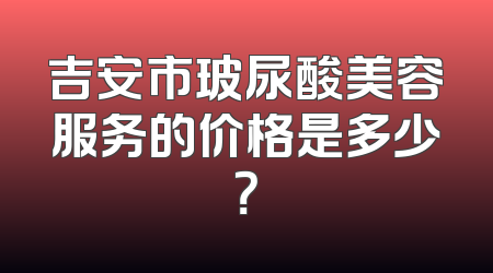 吉安市玻尿酸美容服务的价格是多少？