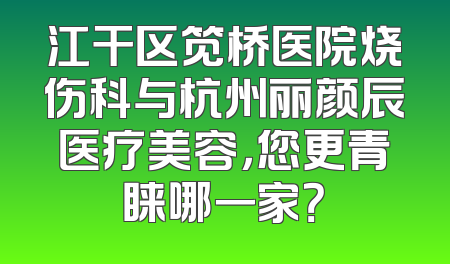 江干区笕桥医院烧伤科与杭州丽颜辰医疗美容，您更青睐哪一家？