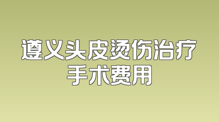 遵义头皮烫伤治疗手术费用