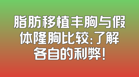 脂肪移植丰胸与假体隆胸比较：了解各自的利弊！