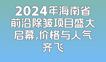 2024年海南省前沿除皱项目盛大启幕，价格与人气齐飞